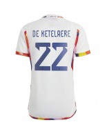 Belgia Charles De Ketelaere #22 Vieraspaita MM-kisat 2022 Lyhythihainen
